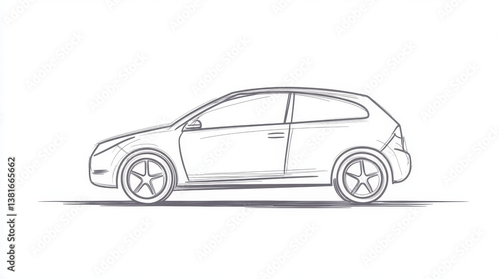 Continuous one-line drawing the car has insurance. Insurance concept single line draws design graphic vector illustration Continuous one-line drawing the car has insurance. Insurance concept single line draws design graphic vector illustration