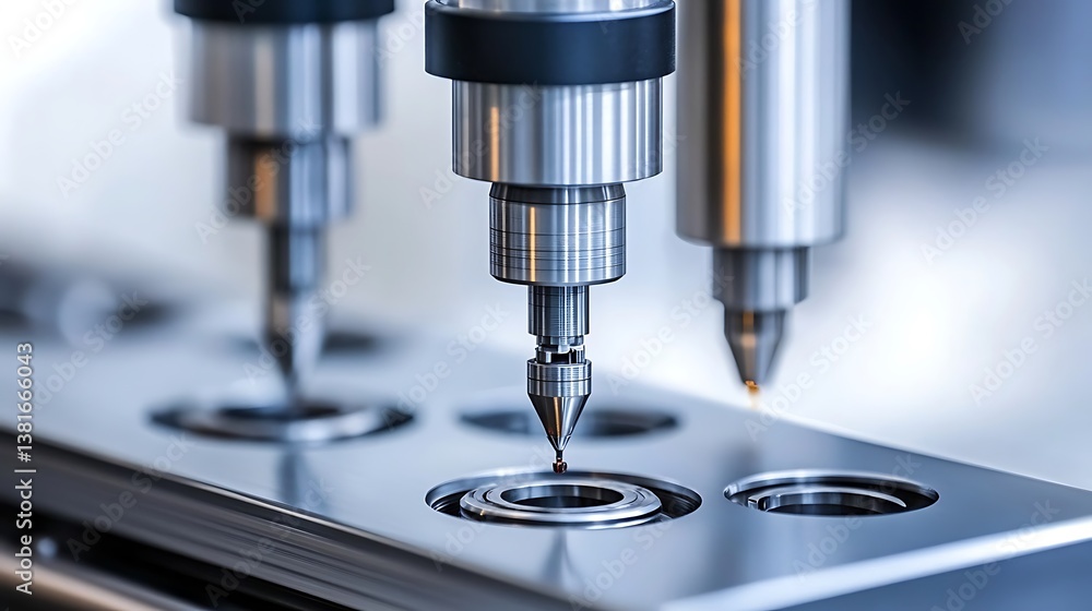 Industrial manufacturing equipment with multiple precision drilling implements active Industrial manufacturing equipment with multiple precision drilling implements active