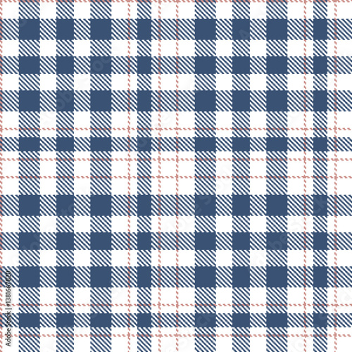 Cool White Seamless Tartan with Soft Aerostatics accents Fabric Design