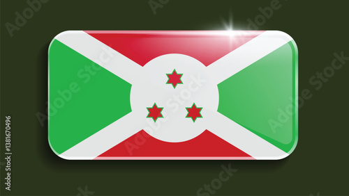 Square Burundi Flag with Original color