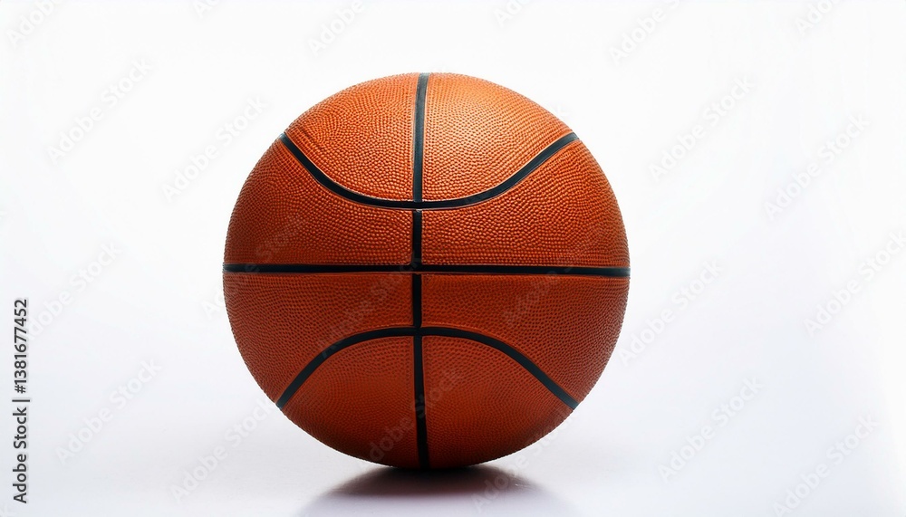 Fototapeta premium Orange basketball on white background