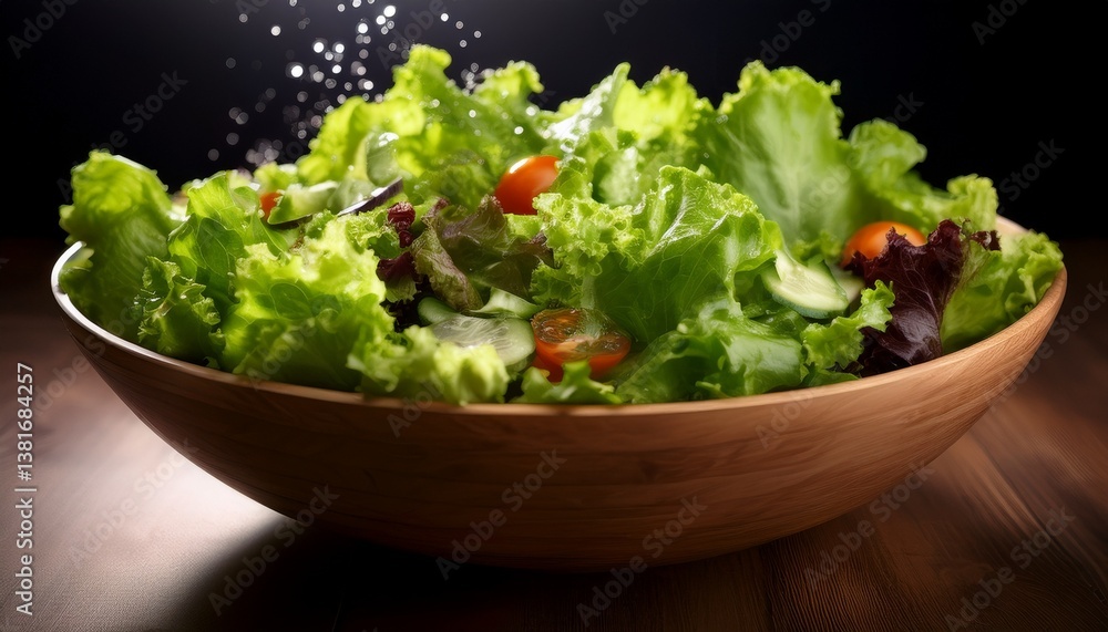 Ensalada fresca con lechuga, tomate, pepino y cebolla. Concepto de comuda sanudable. Ensalada fresca con lechuga, tomate, pepino y cebolla. Concepto de comuda sanudable.
