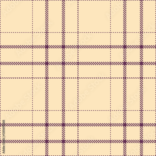 Warm Blackberry Deep Red and Pale Moo Seamless Tartan Fabric Design