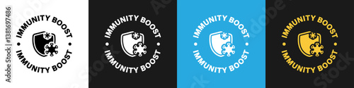 Immunity Boost - vector label for product packaging labeling.