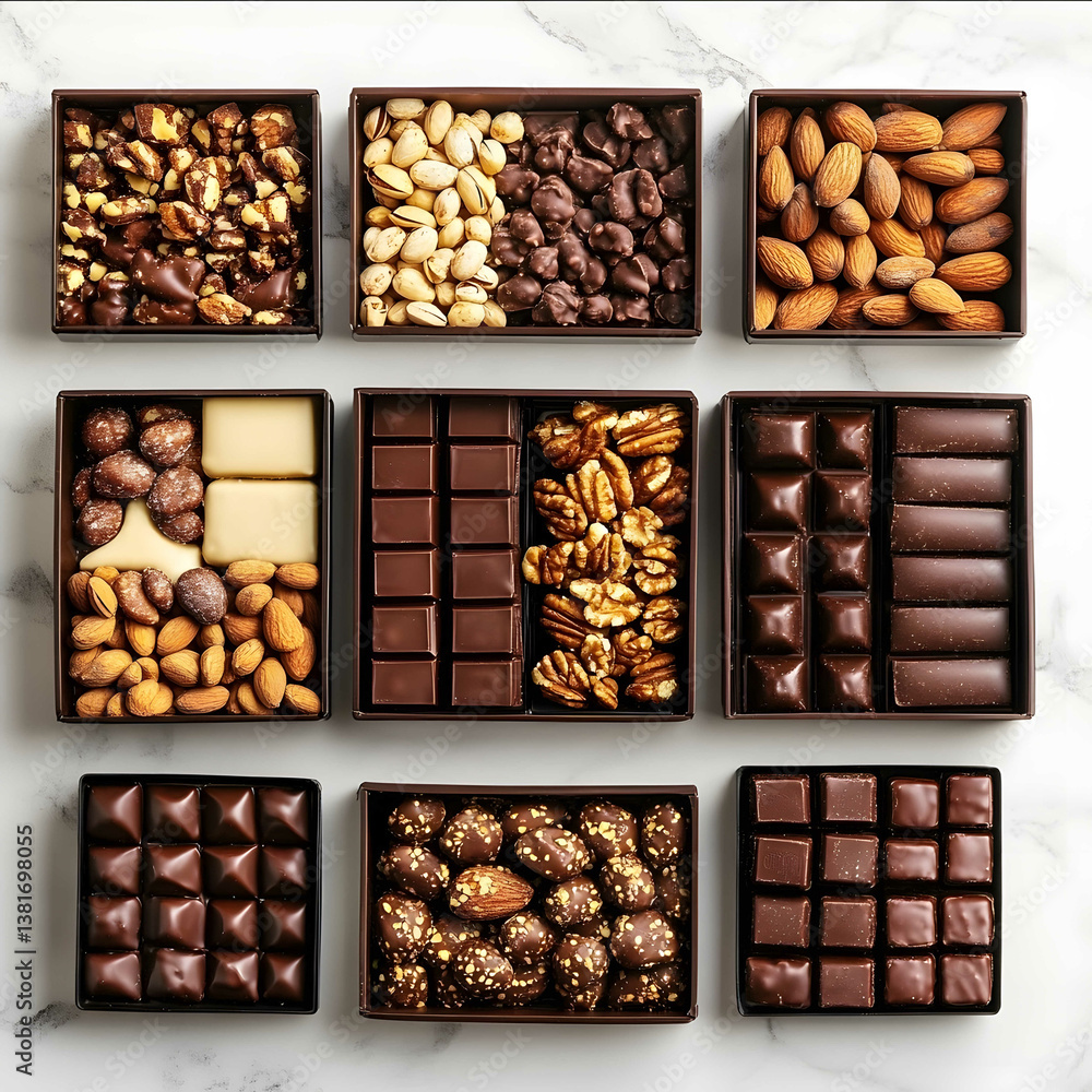 nuts and chocolate boxes nuts and chocolate boxes