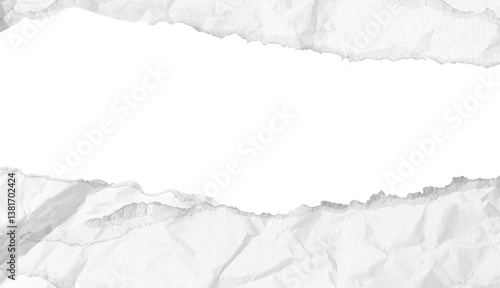 Obraz na płótnie Torn Paper Effect isolated on transparent background. perfect for graphic design projects, advertising, scrapbooking, digital collages, and creative presentations. Ideal for use as an overlay or frame w salonie