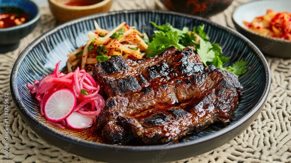 Grilled Ribs with Pickled Vegetables and Fresh Herbs A Mouthwatering Culinary Delight Grilled Ribs with Pickled Vegetables and Fresh Herbs A Mouthwatering Culinary Delight