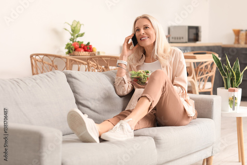 Mature woman with vegetable...