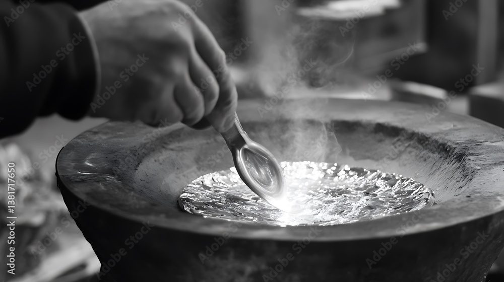 Fototapeta premium pouring milk into a pot