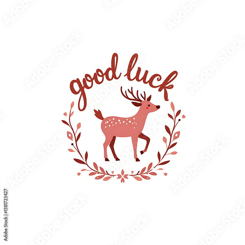 good luck icon with deer