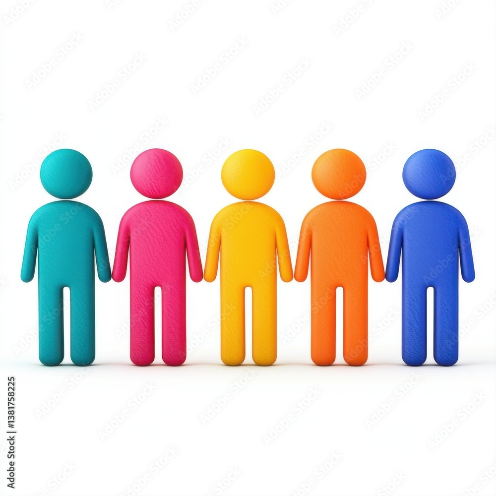 Colorful Abstract Figures Representing Diversity, Unity, Community, and Friendship in Modern Conceptual Design Colorful Abstract Figures Representing Diversity, Unity, Community, and Friendship in Modern Conceptual Design