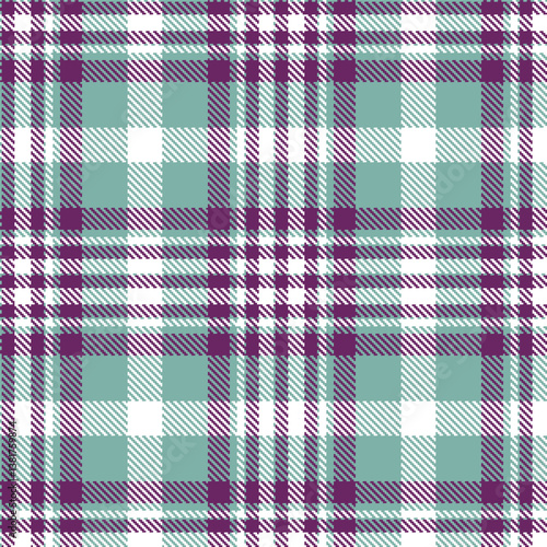 Pastel Green Room Seamless Tartan with Metallic Palatinate Purple accents Fabric Design