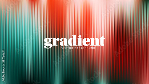 Ripple glass distortion background. Abstract fractal effect ribbed glass texture with vibrant gradients smooth fluted vertical lines. Reeded Bold dynamic design blending futuristic tones vector bg