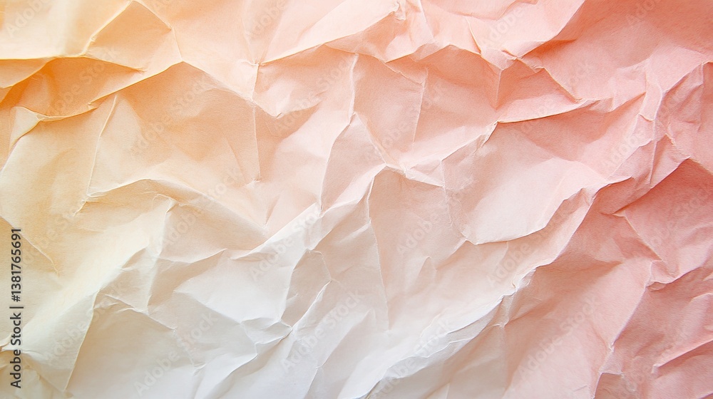 Fototapeta premium Subtle gradient on wrinkled paper creating an abstract background texture
