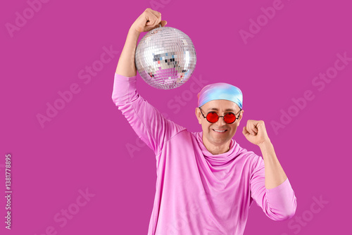 Cool mature man with disco ...