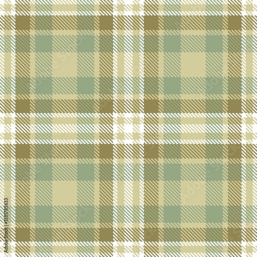 Classic Wasabi Zing Seamless Tartan with Mellow White accents Fabric Design