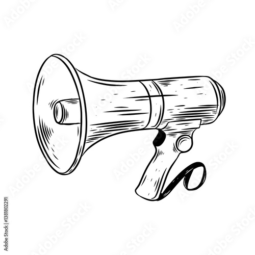 line art illustration of a loudspeaker