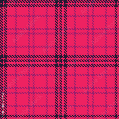 Cool Bat’s Blood Soup Seamless Tartan with Iridescent 8 Bit Eggplant accents Fabric Design