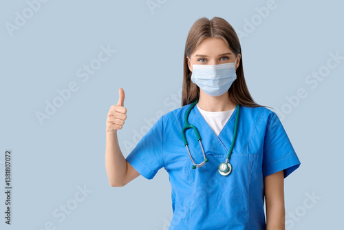 Young female doctor or nurs...