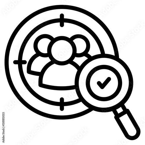 Target Audience Icon Element For Design
