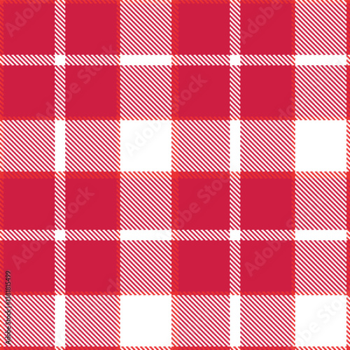 Plaid pattern seamless. Muted Vivaldi Red & Vivid Toreador Tartan Fabric Design.