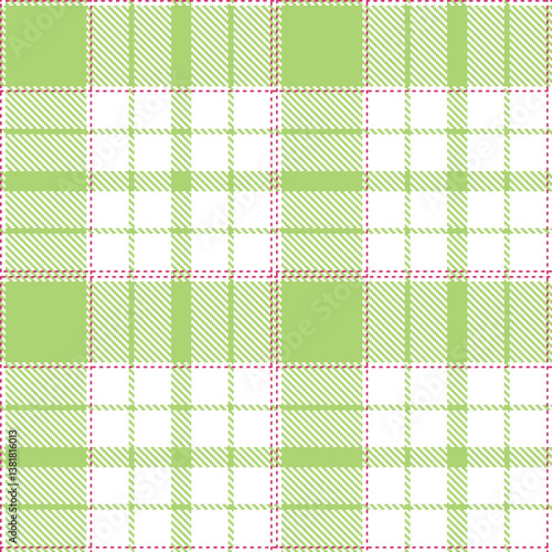 Elegant Seamless Tartan featuring Dark White and Bright Lima Fabric Design