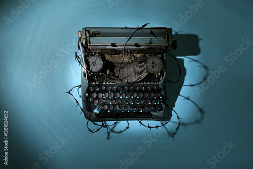 Vintage typewriter with bar...