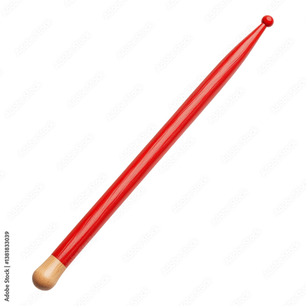 Red Drumstick Surrounded by White Background Red Drumstick Surrounded by White Background
