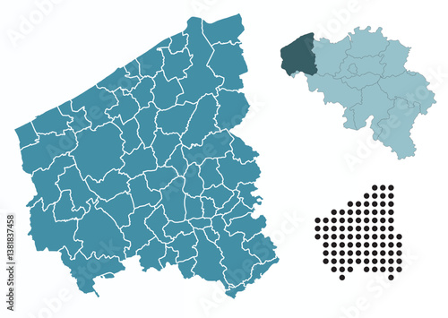 Set maps of West Flanders Province
