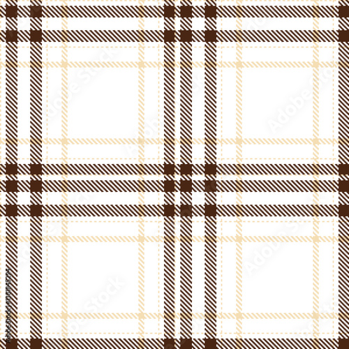 Vintage White Seamless Tartan with Light Tahitian Sand accents Fabric Design