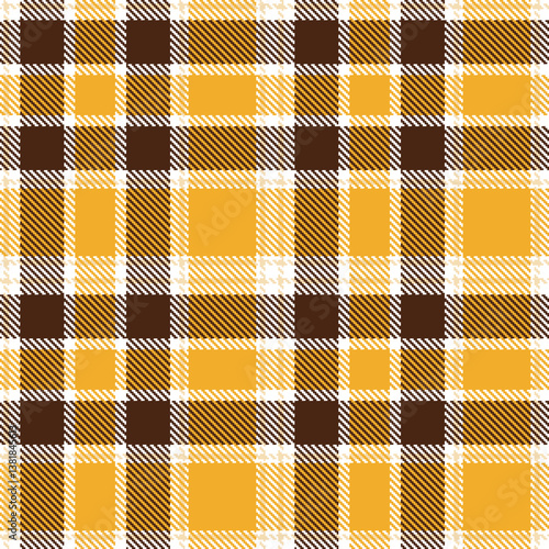 Elegant Seamless Tartan featuring Metallic White and Dark Tahitian Sand Fabric Design