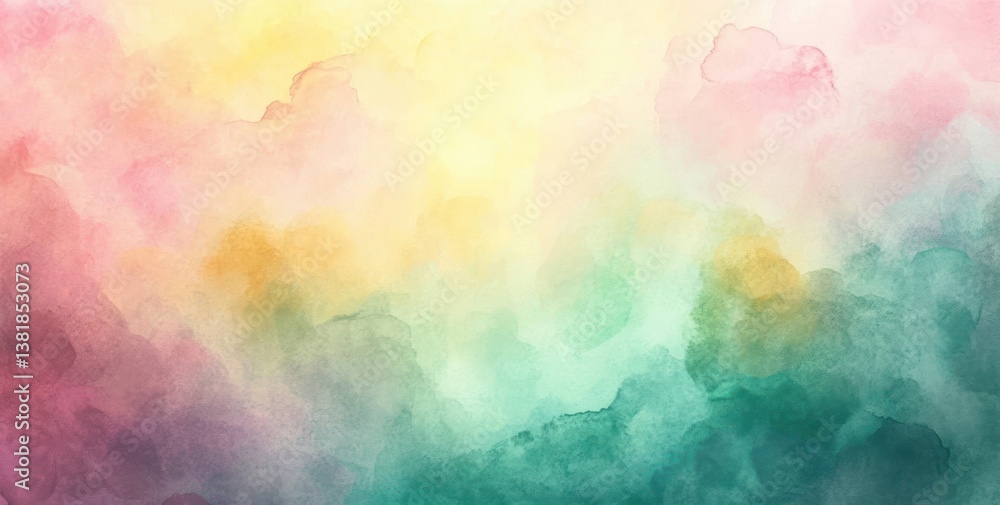 soft pastel watercolor texture background abstract art with green pink blue yellow tones for spring and Easter designs soft pastel watercolor texture background abstract art with green pink blue yellow tones for spring and Easter designs