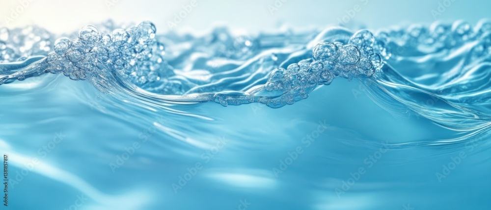 Abstract Water Texture with Ripples and Bubbles in Soft Blue Tones Creating a Refreshing Summer Background Abstract Water Texture with Ripples and Bubbles in Soft Blue Tones Creating a Refreshing Summer Background