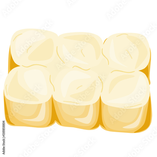 delicious milk bun illustration