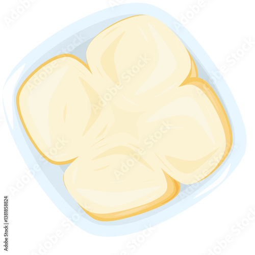 illustration of thai milk bun