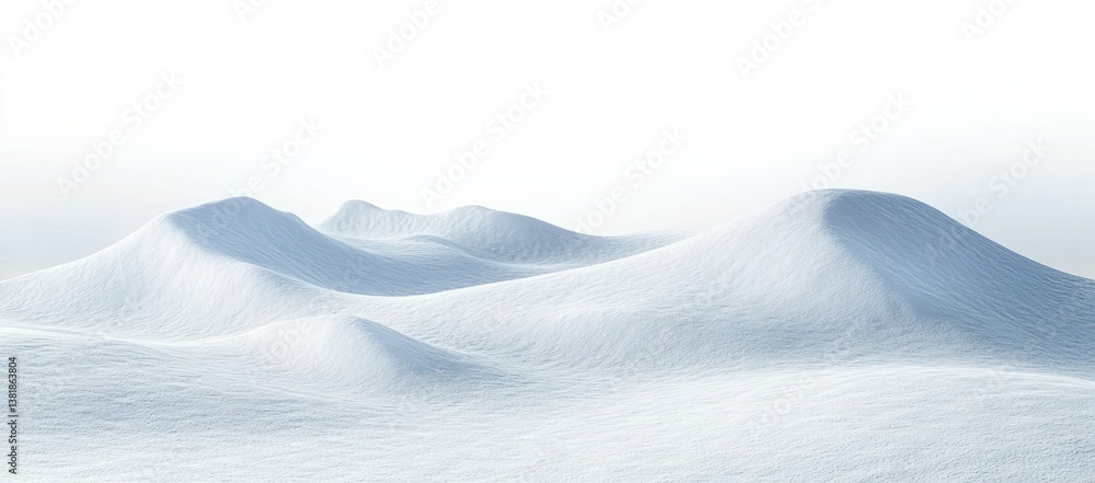 Obraz premium Serene Snowy Landscape with Soft Textures and Endless Dunes