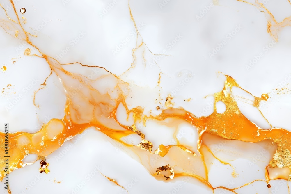 Obraz premium A close up of a white and gold liquid splashing on a white surface