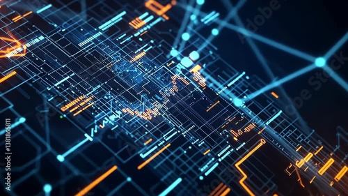 Wallpaper Mural Illuminated Line and Bar Graphs Showcasing Financial Trends and Forecasting Torontodigital.ca