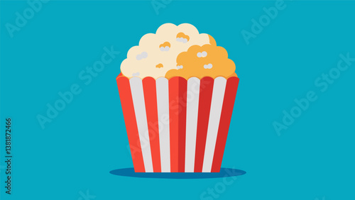 A small serving of airpopped popcorn seasoned with nutritional yeast for a crunchy and guiltfree snack full of fiber and B vitamins.. Vector illustration