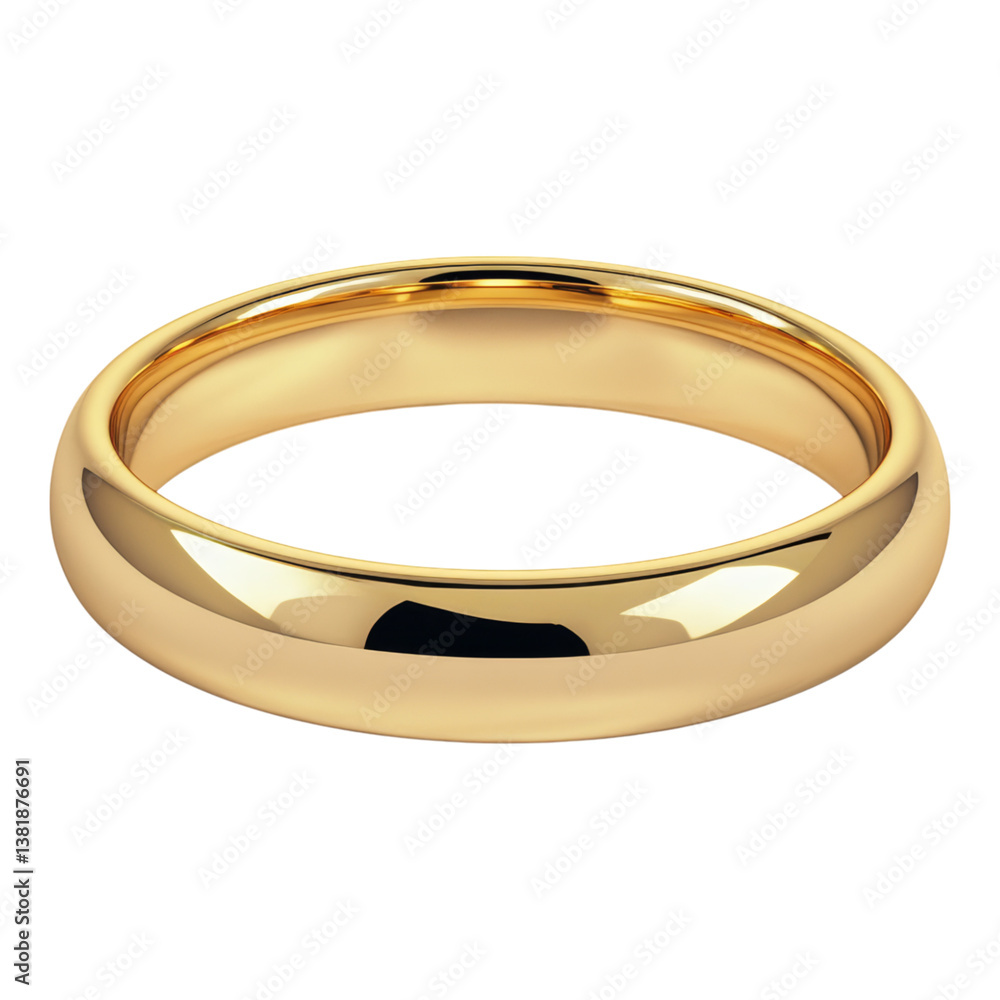Elegant Gold Ring with Smooth Polished Finish Elegant Gold Ring with Smooth Polished Finish
