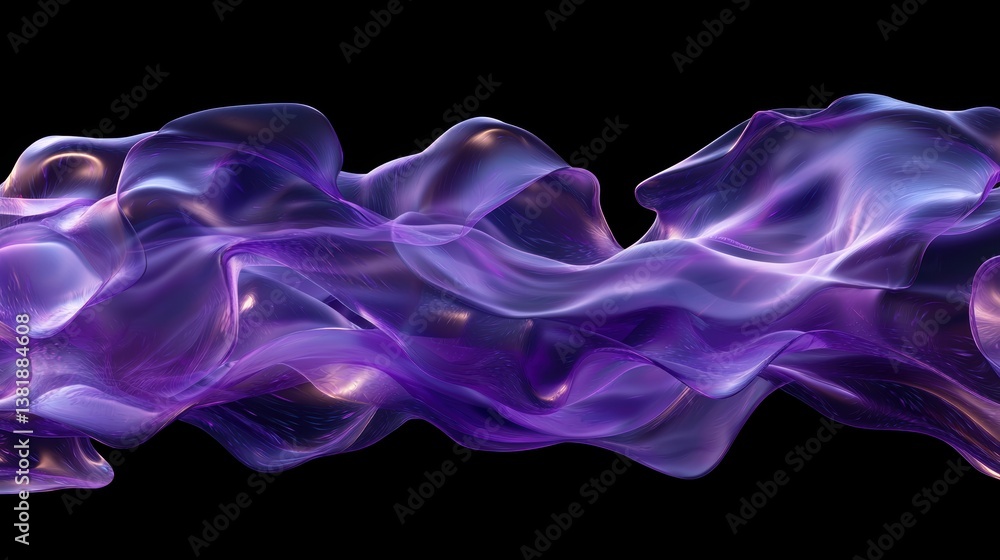 Abstract Purple Flowing Fabric 3D Render of Elegant Draped Textile Abstract Purple Flowing Fabric 3D Render of Elegant Draped Textile