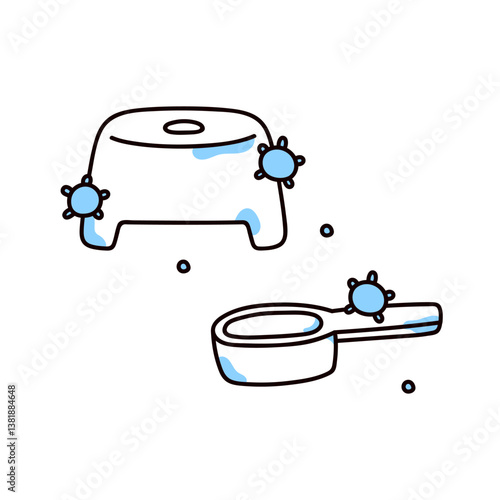 カビ生えたもののイラスト