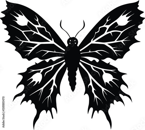 black butterfly vector illustration