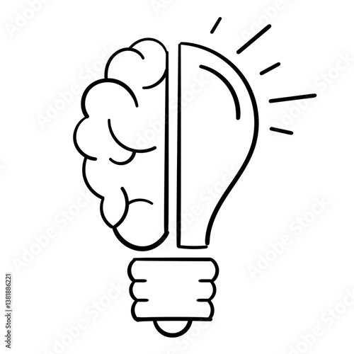 Brain lightbulb