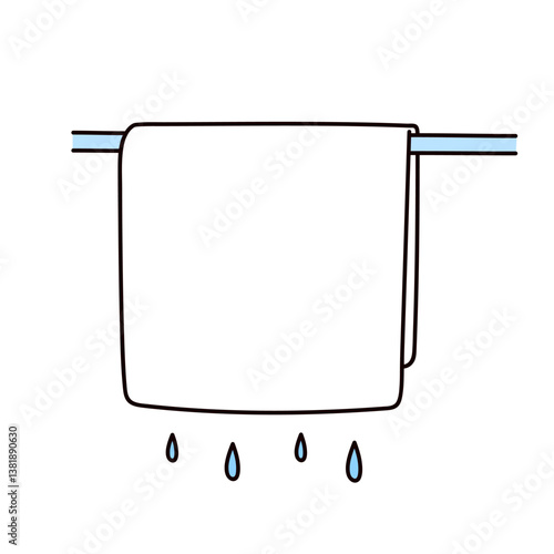カビと洗濯物のイラスト