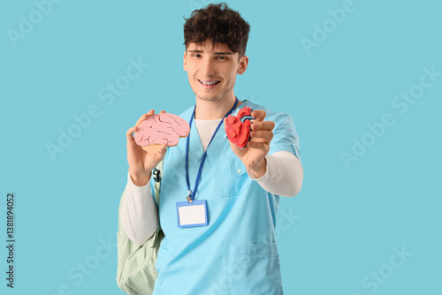 Male medical student with p...