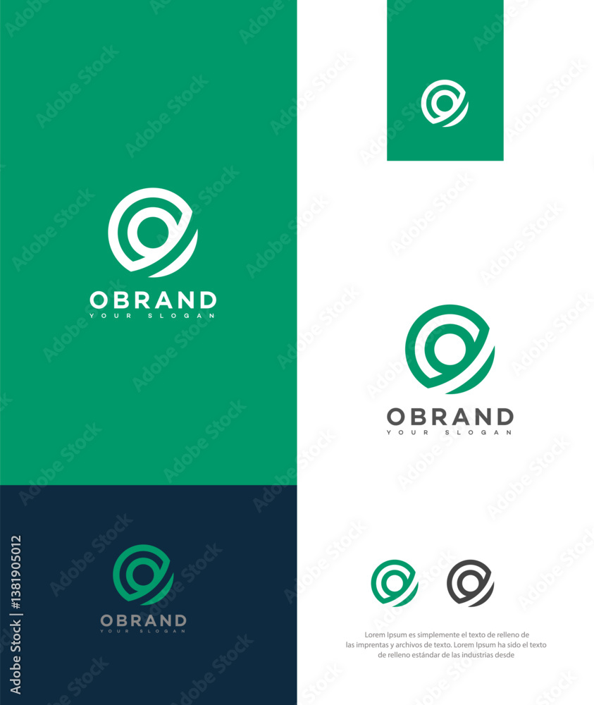 OBrand Logo Design Modern, Minimalist, Green, Circle, Letter O OBrand Logo Design Modern, Minimalist, Green, Circle, Letter O