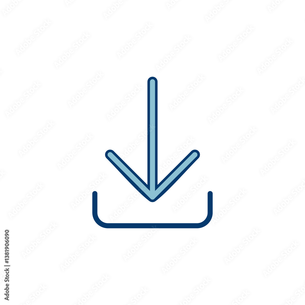 Download icon vector isolated on white background. Downloading vector icon Download icon vector isolated on white background. Downloading vector icon