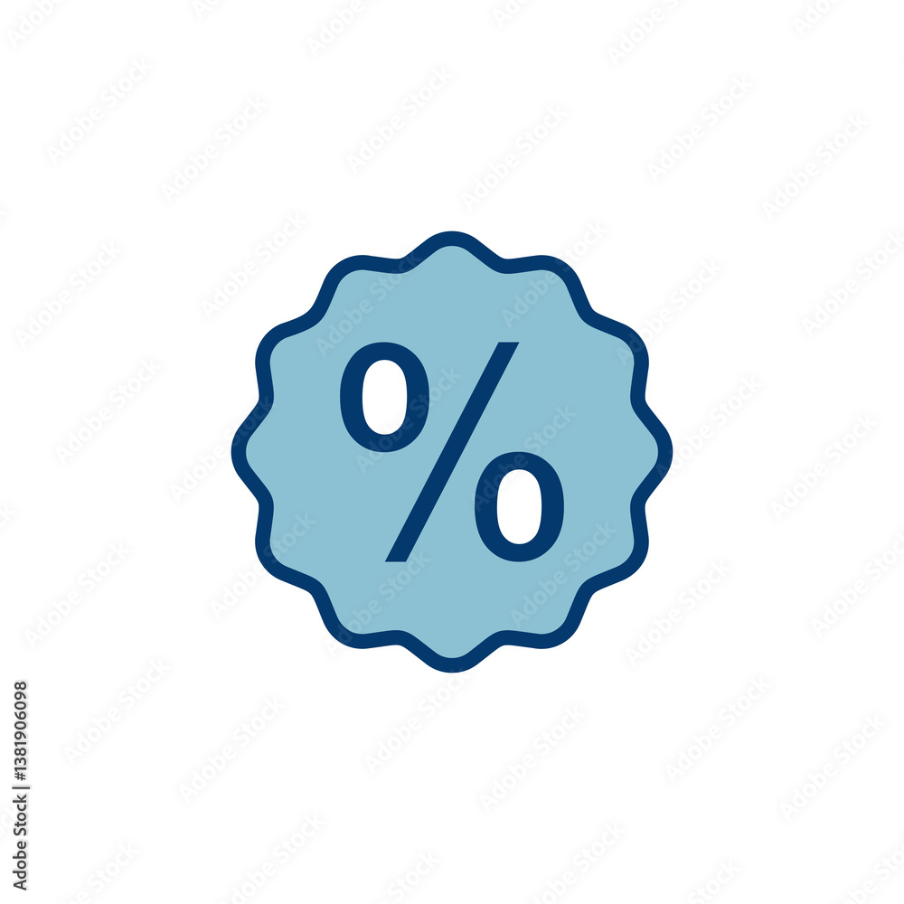 Obraz premium Discount icon vector isolated on white background. Discount tag icon.