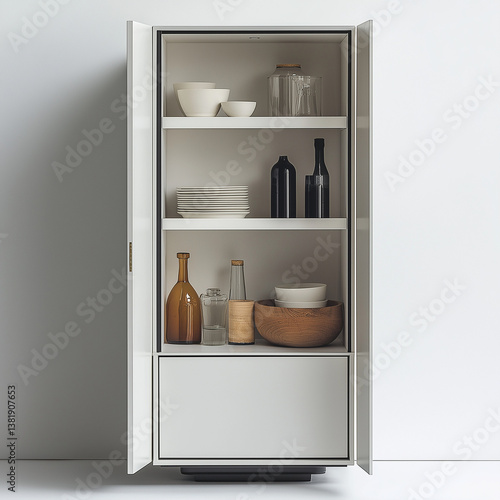 A compact cupboard with an innovative design and bright, fresh colors for an energetic feel